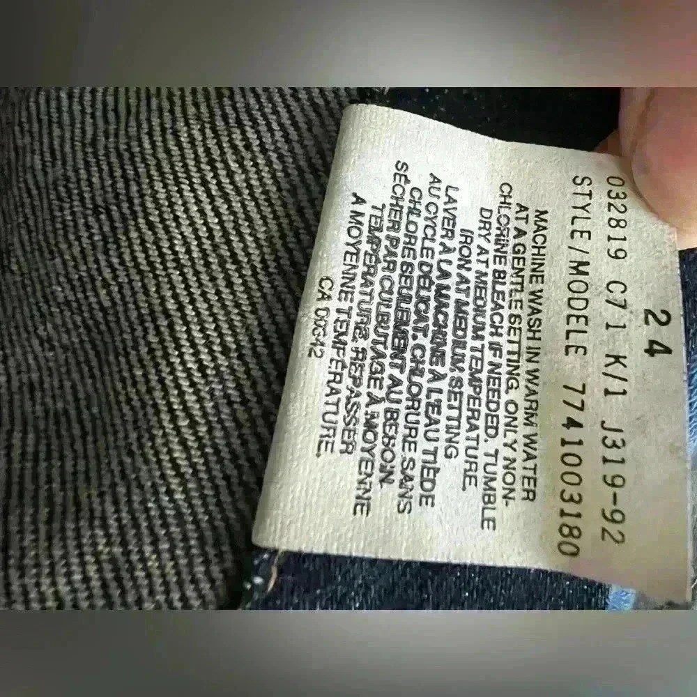 Vintage Levi’s Red Tab 90s Womens Dark Denim Country Western Jacket Medium - Picture 12 of 13